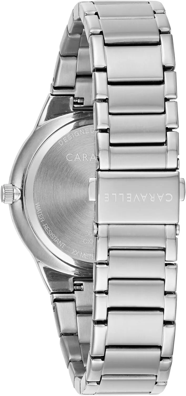 Caravelle by Bulova Men's Modern Multi-Function Stainless Steel Watch, Day/Date, 24 Hour Time, 40mm