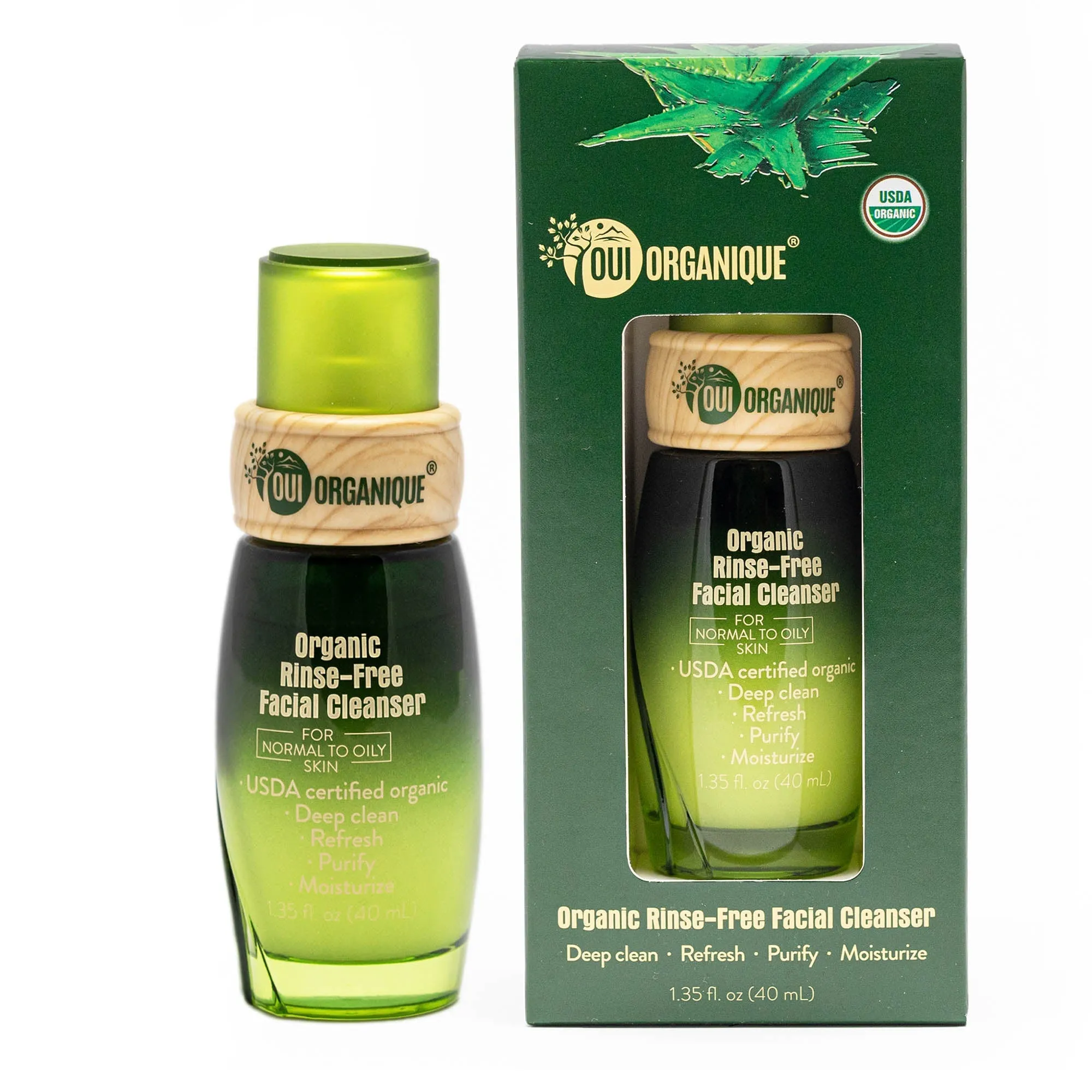 Certified Organic Rinse Free Facial Cleanser|Aloe vera|purify|sensitive skin|Moisturize