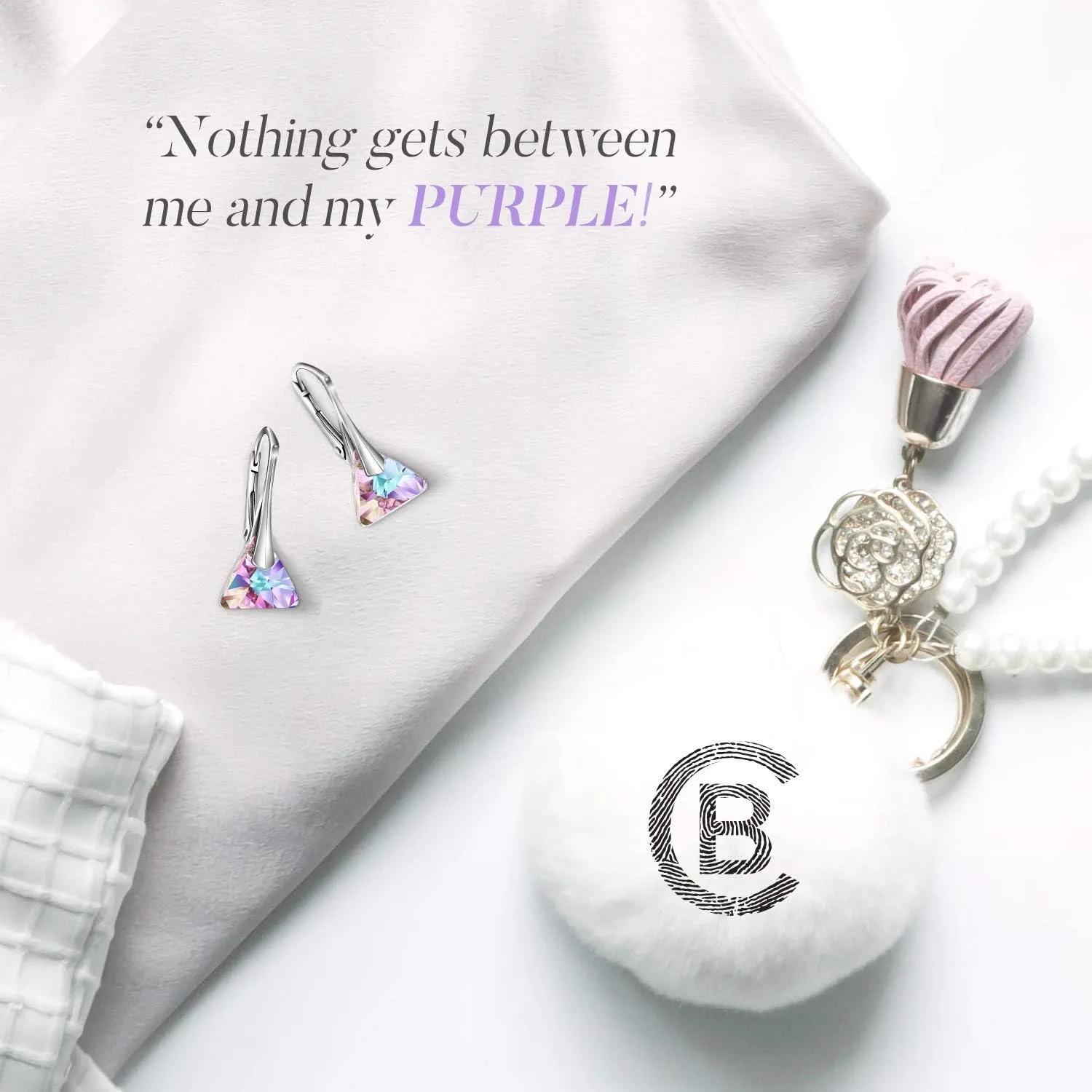 Chic Bijoux Austrian Crystal Earrings for Women Dangling, with 925 Sterling Silver Leverbacks, Gemstone Earrings for Ladies, Jewelry for mom