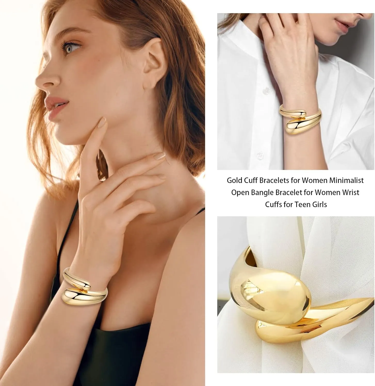 choice of all Gold Bangles for Women Chunky Gold Cuff Bracelet Gold Bracelets Non Tarnish for Women Trendy Jewelry Gifts