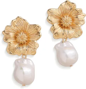 Chunky Gold Drop Dangle Earrings for Women, Trendy Statement Jewelry Gift