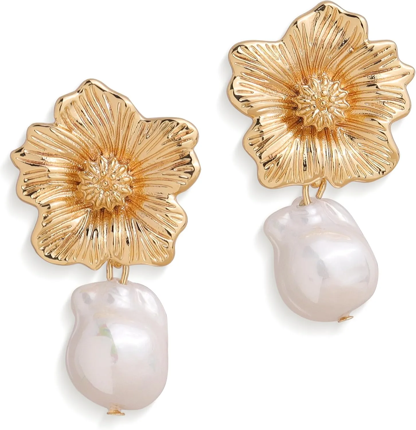 Chunky Gold Drop Dangle Earrings for Women, Trendy Statement Jewelry Gift