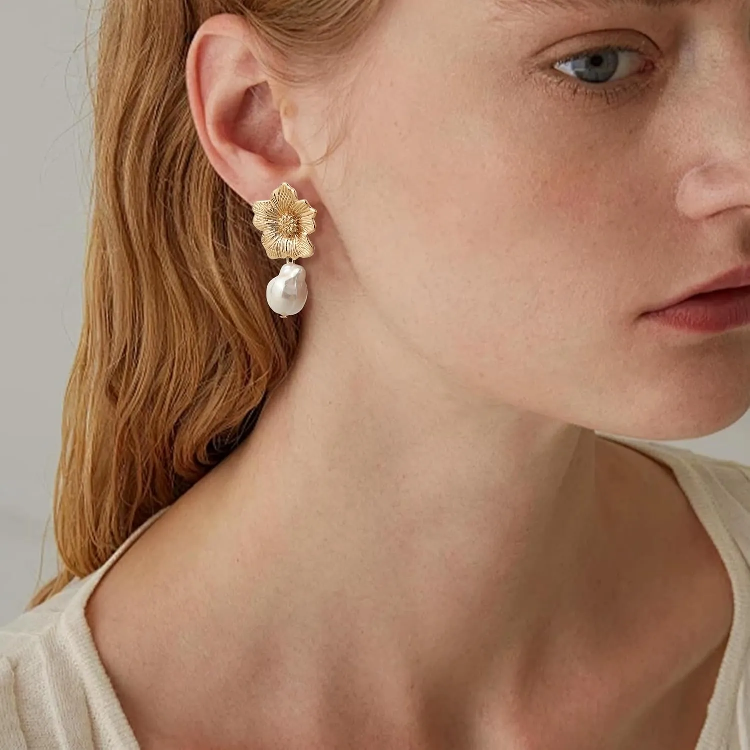 Chunky Gold Drop Dangle Earrings for Women, Trendy Statement Jewelry Gift