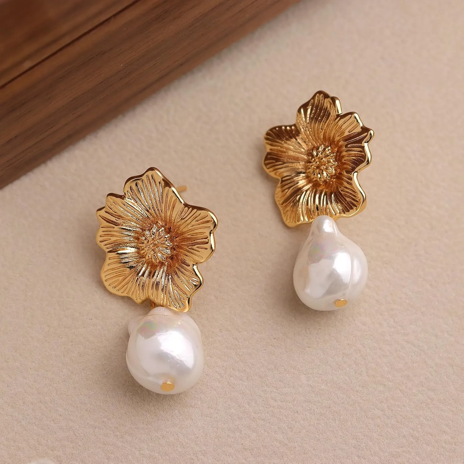 Chunky Gold Drop Dangle Earrings for Women, Trendy Statement Jewelry Gift