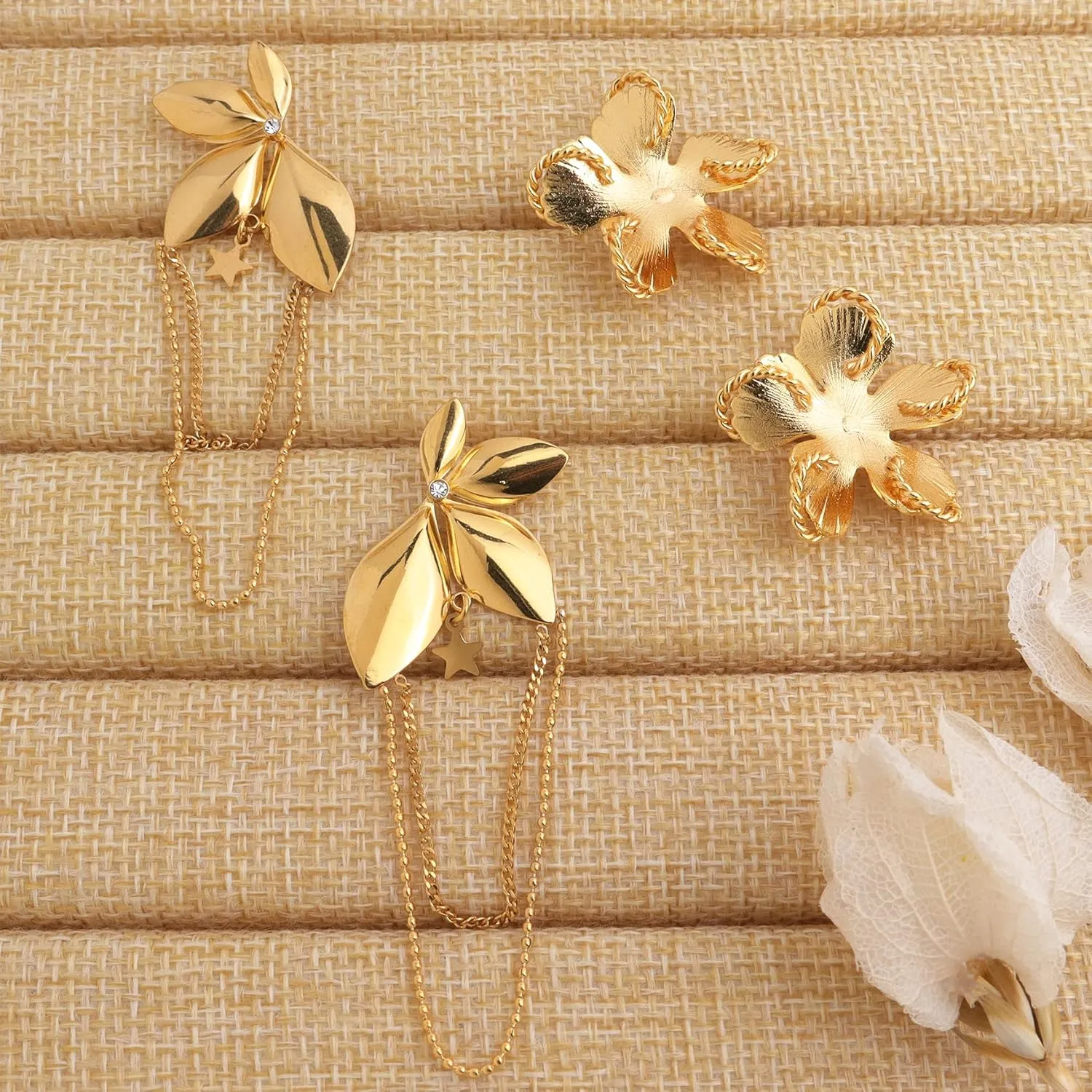 Chunky Gold Stud Earrings for Women, Trendy Statement Earing Summer Party Prom Fashion Jewelry Gifts