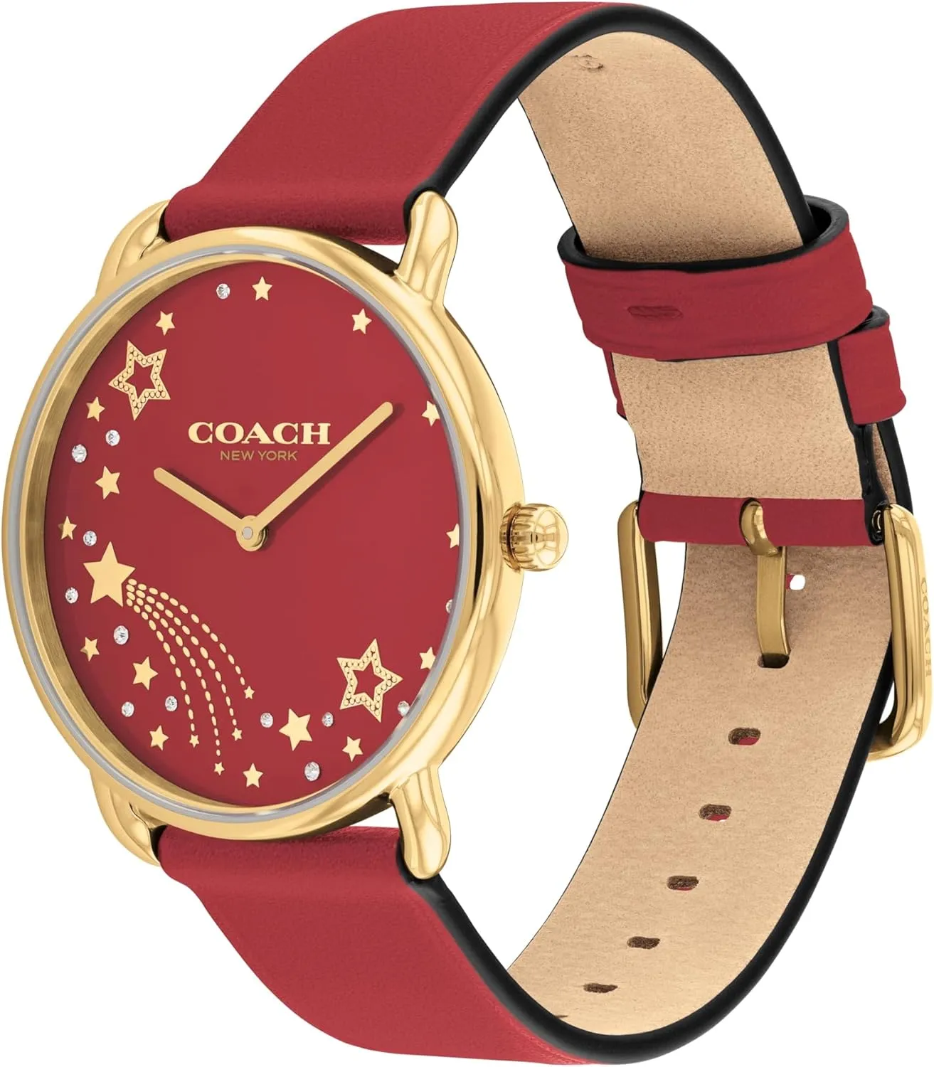 COACH Elliot Women's Quartz Watch, 2H Movement, Leather Strap - Water-Resistant to 3ATM - Modern Minimalist - Gift for Her, 36mm