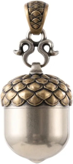 COPPERTIST.WU Acorn Capsule Pendant Necklace for Men Women,Pet Ashes Urn Holder Keepsakes Jewelry