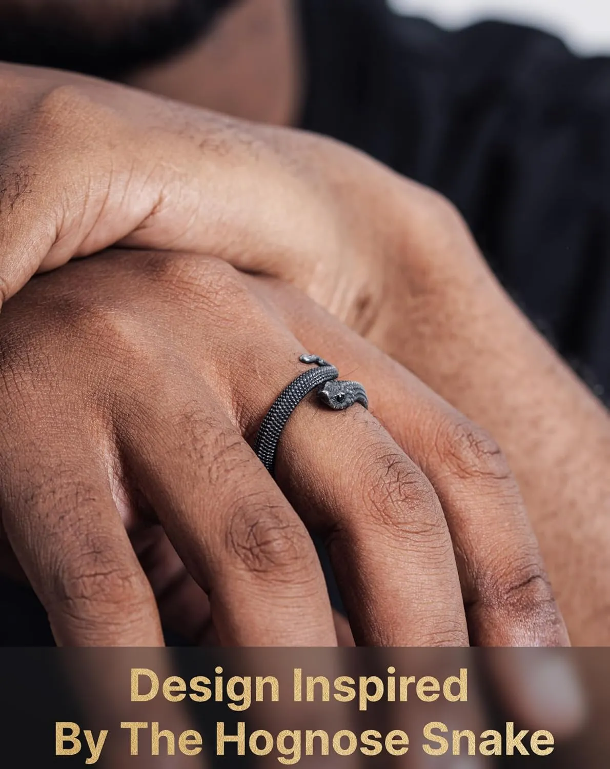 COPPERTIST.WU Hognose Snake Ring Open Rings 925 Sterling Silver Rings Gothic Vintage Aesthetic Jewelry Gift for Women Men