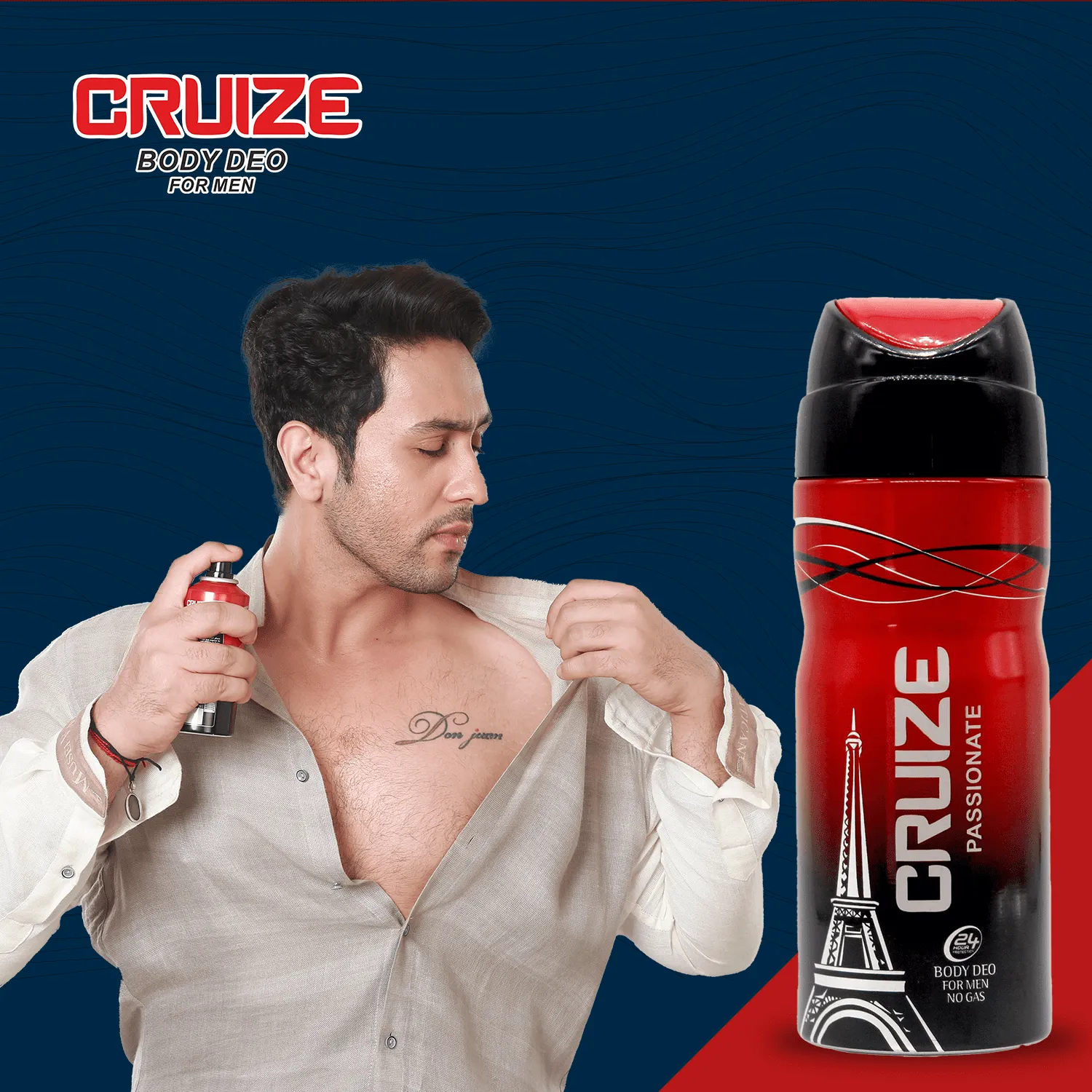 Cruize Phantom & Passionate No Gas Deo For Him ( 150ml x 2 )