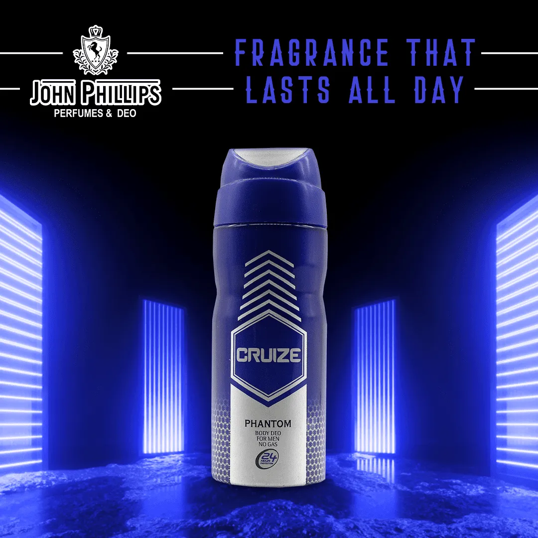 Cruize Phantom & Passionate No Gas Deo For Him ( 150ml x 2 )
