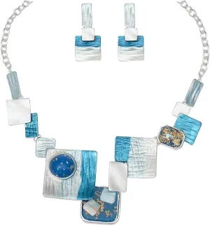 CSY Fashion Statement Jewelry Set Bohemian Necklace Earrings Sets Boho Enamel Prom Party Costume Accessories Gifts for Women