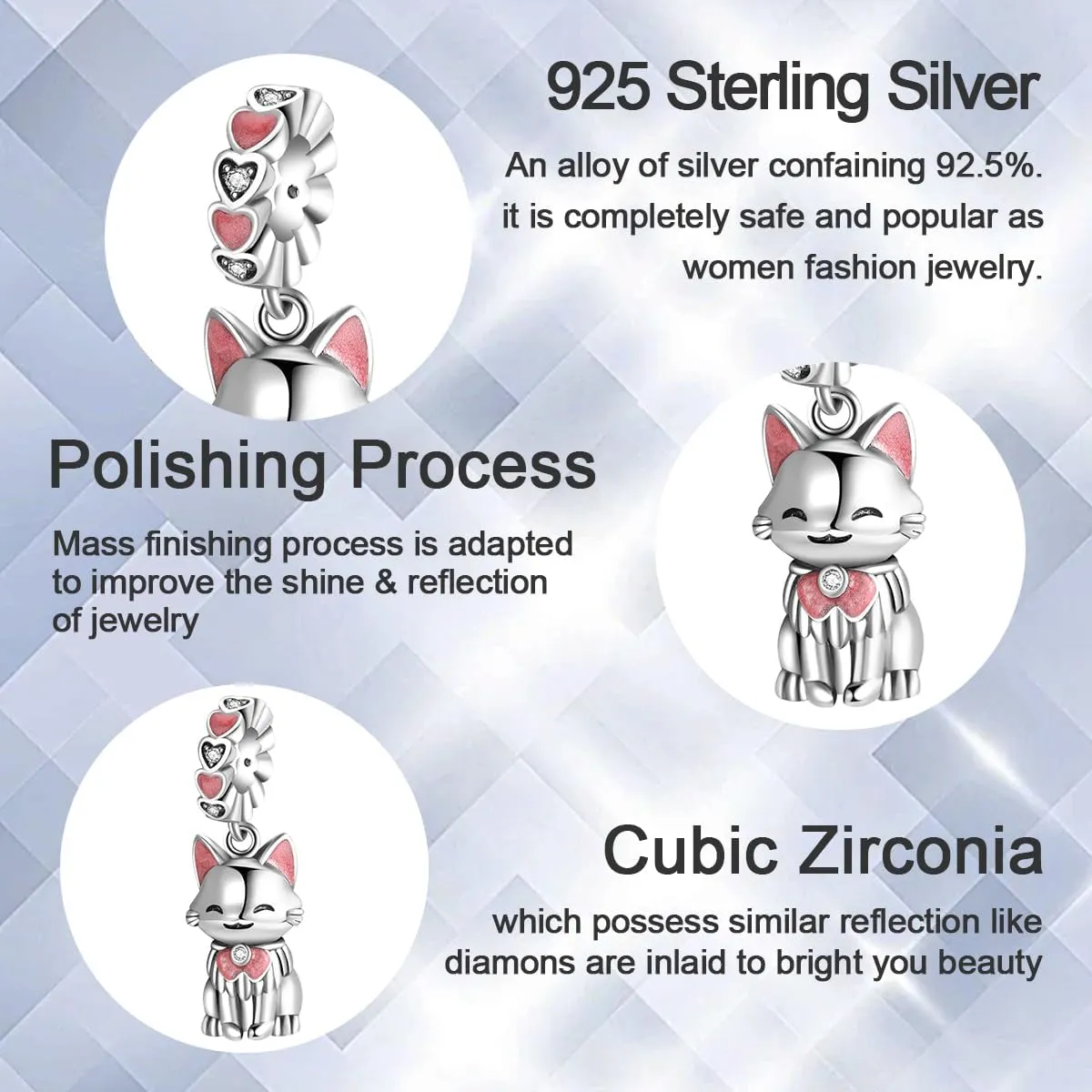 Cute Animal Charms for Bracelets and Necklaces 925 Sterling Silver Charms Jewelry Pendant Beads Charm Birthday Gift for Women Girls Mom Daughter