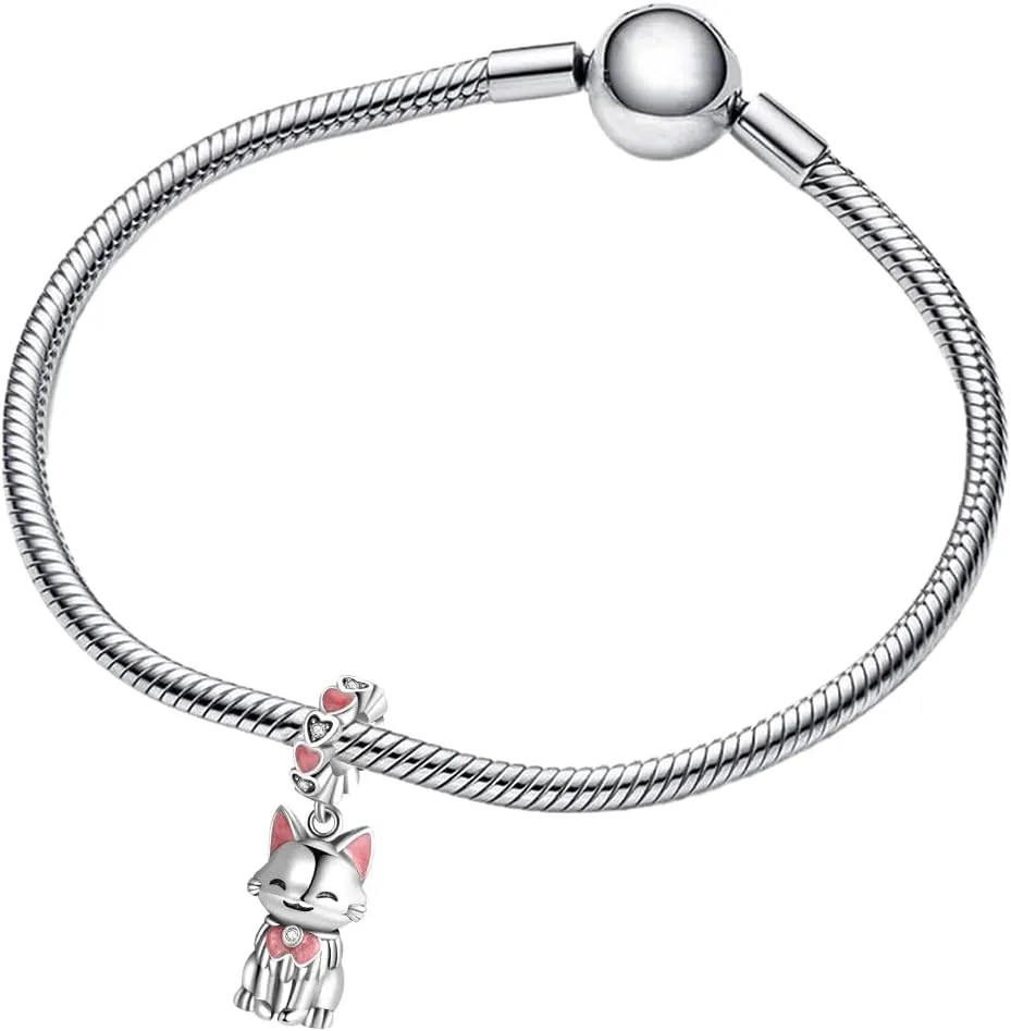 Cute Animal Charms for Bracelets and Necklaces 925 Sterling Silver Charms Jewelry Pendant Beads Charm Birthday Gift for Women Girls Mom Daughter