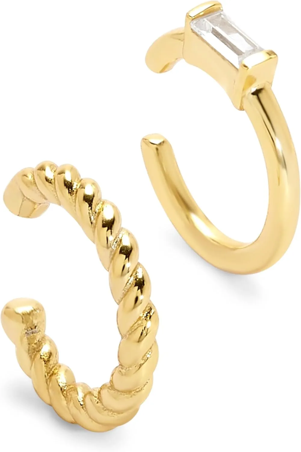 CZ and Textured Ear Cuff Set - Gifts for Mom