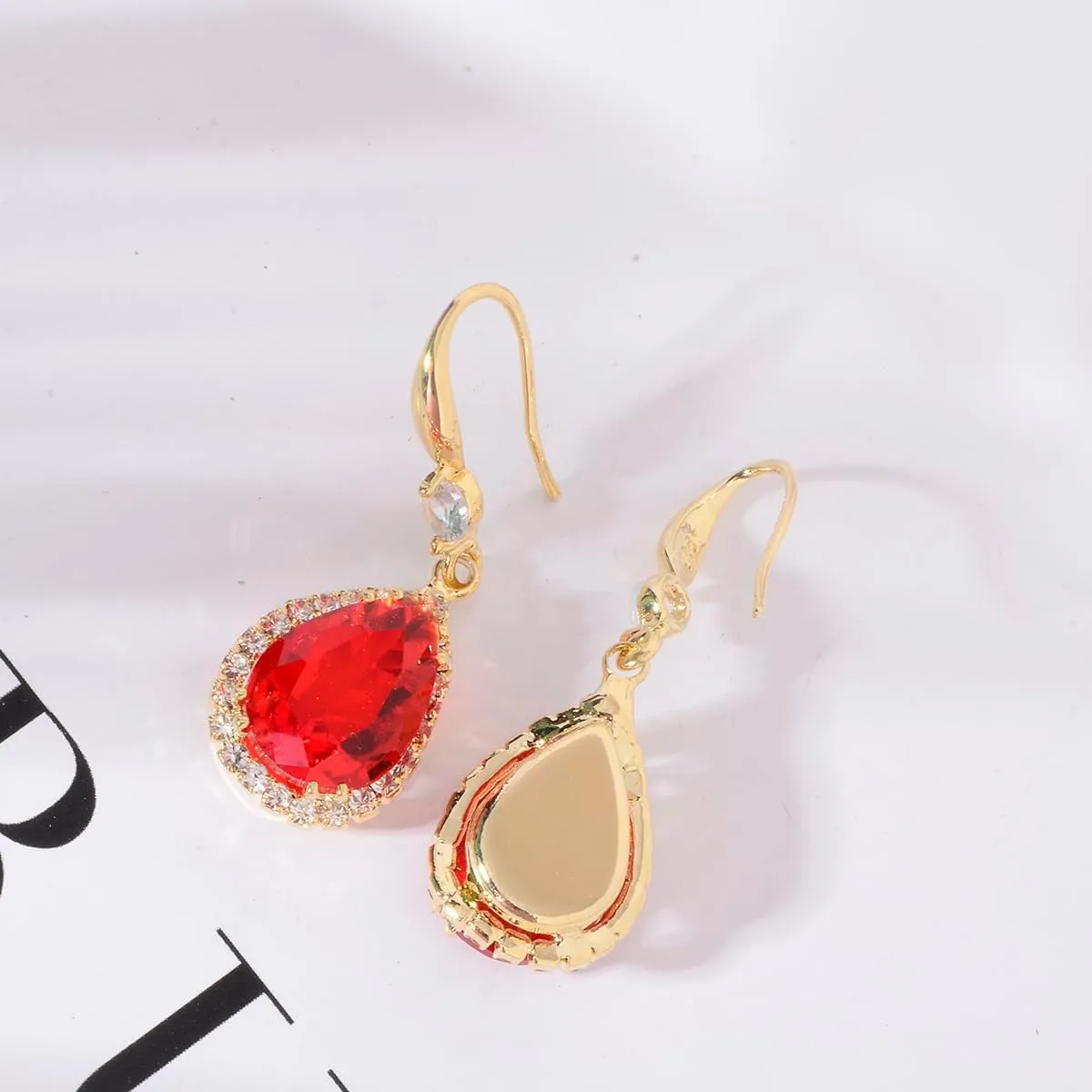 CZ Teardrop Drop Chandelier Wedding Earrings Trendy Elegant Cubic Zirconia Crystal Bridal Jewelry Earrings for Bride or Bridesmaids Mother of Bride Gift Dangles Fish Hook Everyday Gala Earrings
