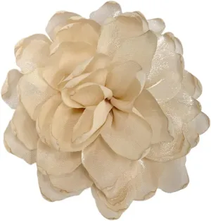 Dainty Camellia Flower Large Brooch Lapel Pins Handmade Fabric Flower Brooches Pin Classic for Wedding Party Dance Banquet for Women Men Dress Suit Clothes Accessories Jewelry Gifts 100mm