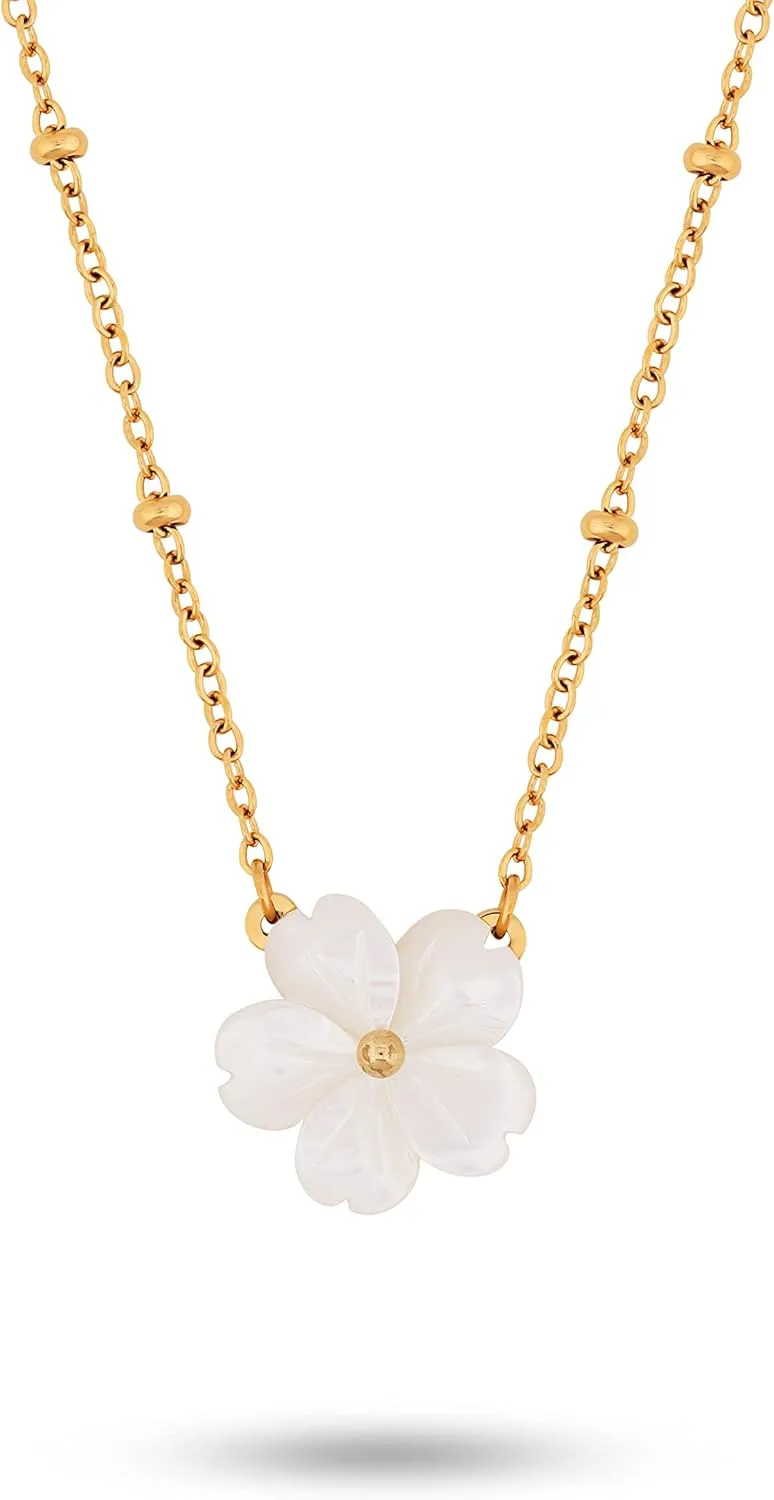 Dainty Flower Pendant Neckalces for Women, Flower Jewelry Accessories for Women