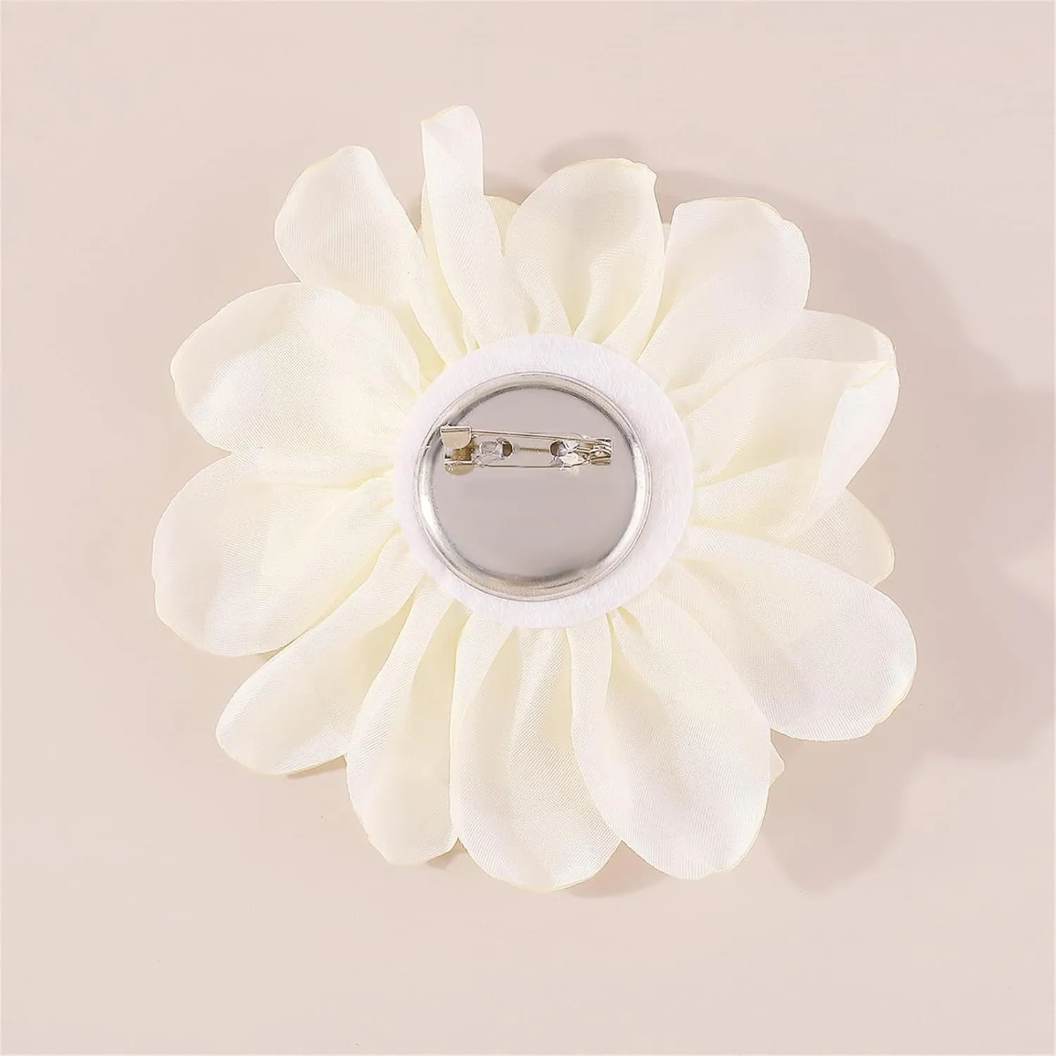 Dainty Satin Fabric Rose Flower Brooches Lapel Pins for Women,Vintage Elegant Silk Camellia Flower Safety Brooch Hair Clip Pins Shawl Clips Clothes Accessories Wedding Party