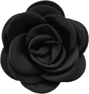 Dainty Satin Rose Flower Large Brooch Lapel Pins Handmade Fabric Flower Brooches Pin Classic for Wedding Party Dance Banquet for Women Men Dress Suit Clothes Accessories Jewelry Gifts 100mm