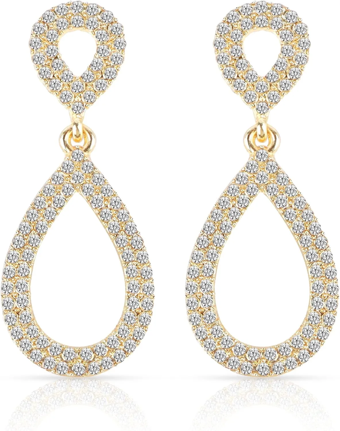 Dainty Teardrop Dangle Earrings Shiny rhinestone stud earrings Christmas Party Holiday Jewelry Gifts for Women