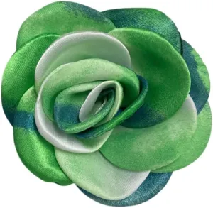 Dainty Tie-dyed Rose Flower Large Brooch Lapel Pins Handmade Fabric Flower Big Brooches Pin Classic for Women Wedding Party Banquet Dress Suit Clothes Accessories Jewelry Gifts 100mm XZ051