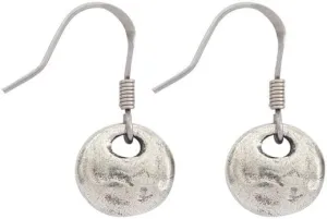 DANFORTH  Serenity Mini Drop Pewter Earrings,   Simple Small Dangly Earrings For Everyday  Handmade Serenity Prayer & Mindfulness Jewelry & Accessories For Women  Made In USA