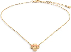 DEMDACO Artful Message Cross Women's 16 2 Inch Zinc Alloy & Brass Everyday Adjustable Necklace in Gifting Box