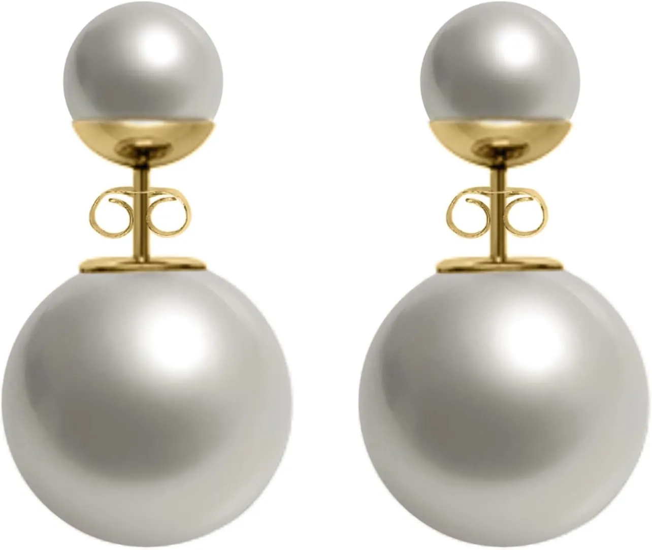 Double Sided Pearl Earrings - Pearl Front Back Earrings - Many Styles - Stunning Gift