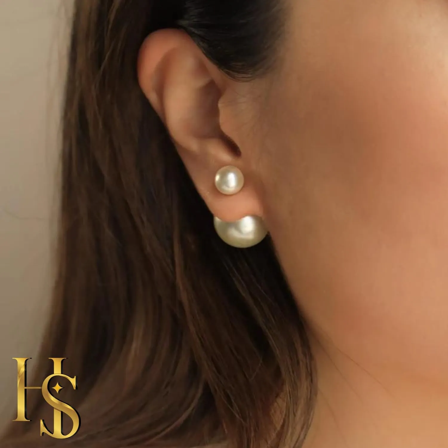 Double Sided Pearl Earrings - Pearl Front Back Earrings - Many Styles - Stunning Gift