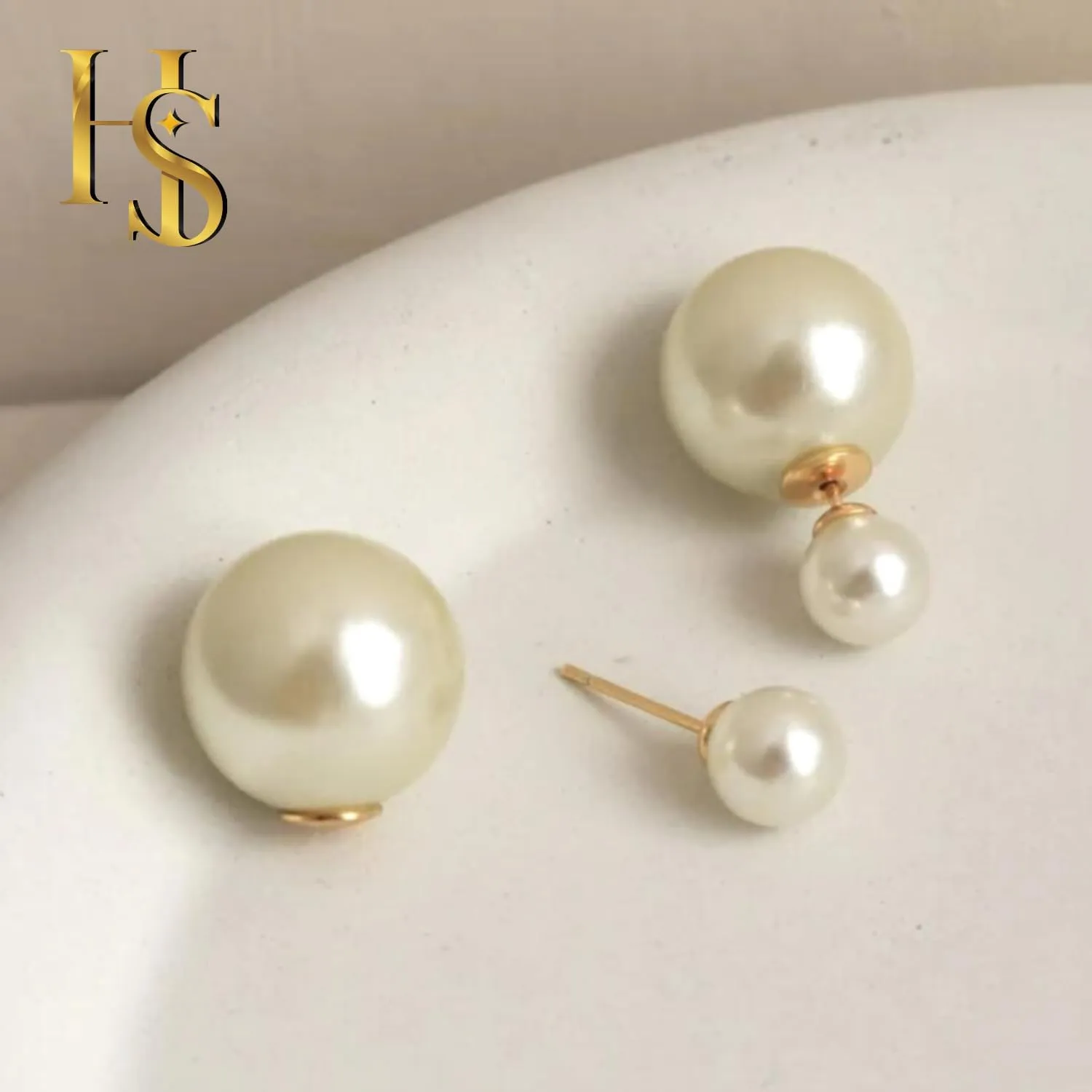 Double Sided Pearl Earrings - Pearl Front Back Earrings - Many Styles - Stunning Gift