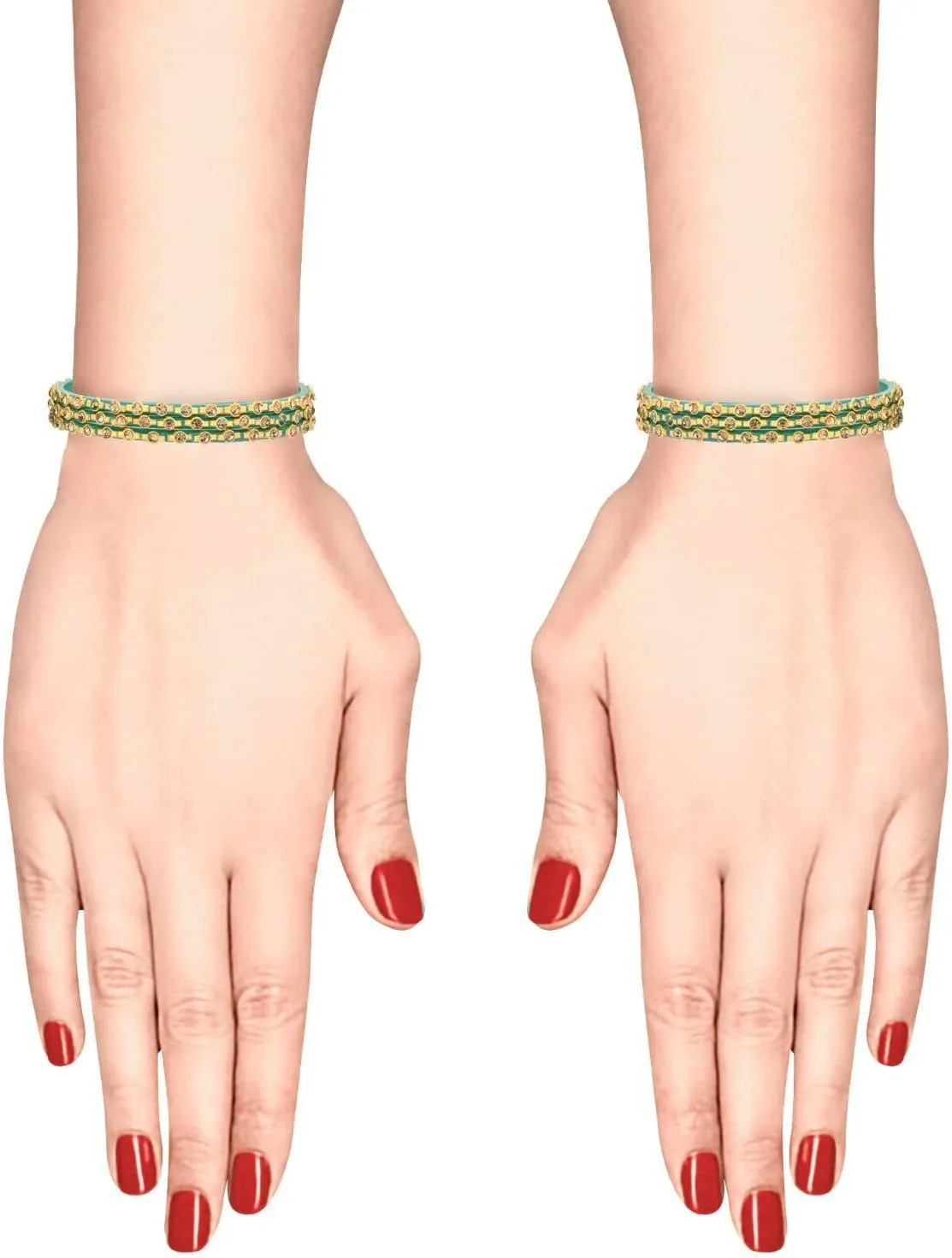 Efulgenz Crystal Bangles for Women Indian Fashion Jewelry Indian Bollywood Crystal Rhinestone Acrylic Wedding Bridal Bracelet Bangle Set