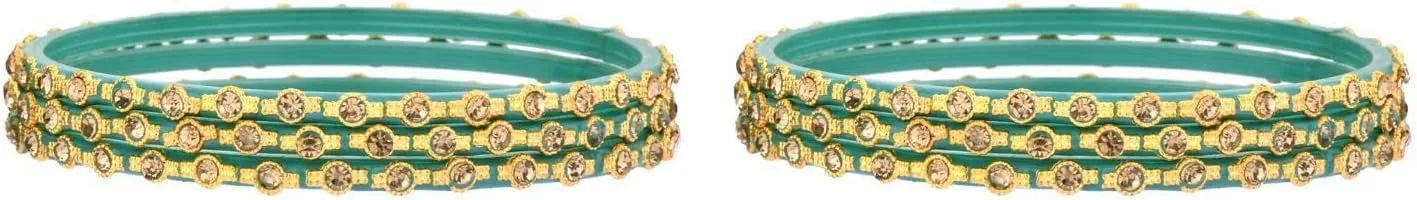 Efulgenz Crystal Bangles for Women Indian Fashion Jewelry Indian Bollywood Crystal Rhinestone Acrylic Wedding Bridal Bracelet Bangle Set