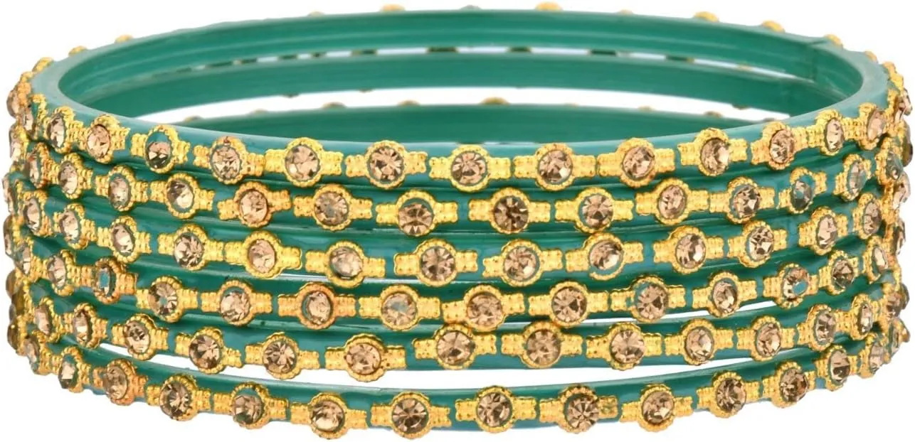 Efulgenz Crystal Bangles for Women Indian Fashion Jewelry Indian Bollywood Crystal Rhinestone Acrylic Wedding Bridal Bracelet Bangle Set