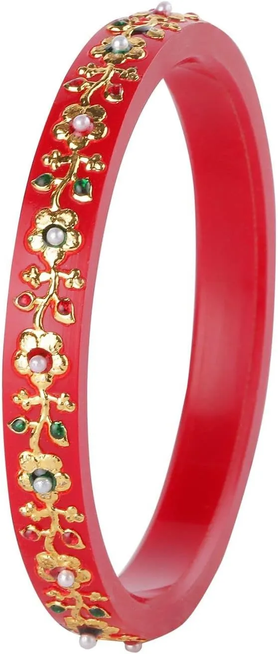 Efulgenz Indian Bangles for Women Fashion Jewelry Indian Bollywood Crystal Rhinestone Floral Acrylic Bracelet Bangle Set