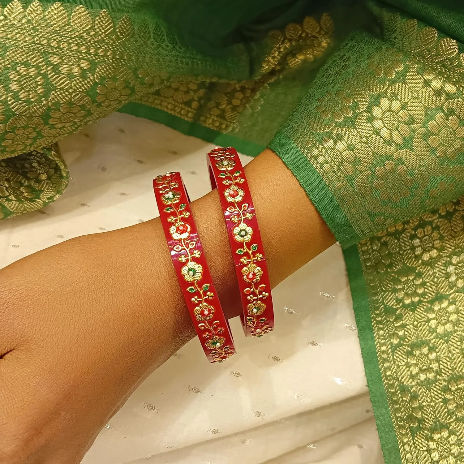 Efulgenz Indian Bangles for Women Fashion Jewelry Indian Bollywood Crystal Rhinestone Floral Acrylic Bracelet Bangle Set