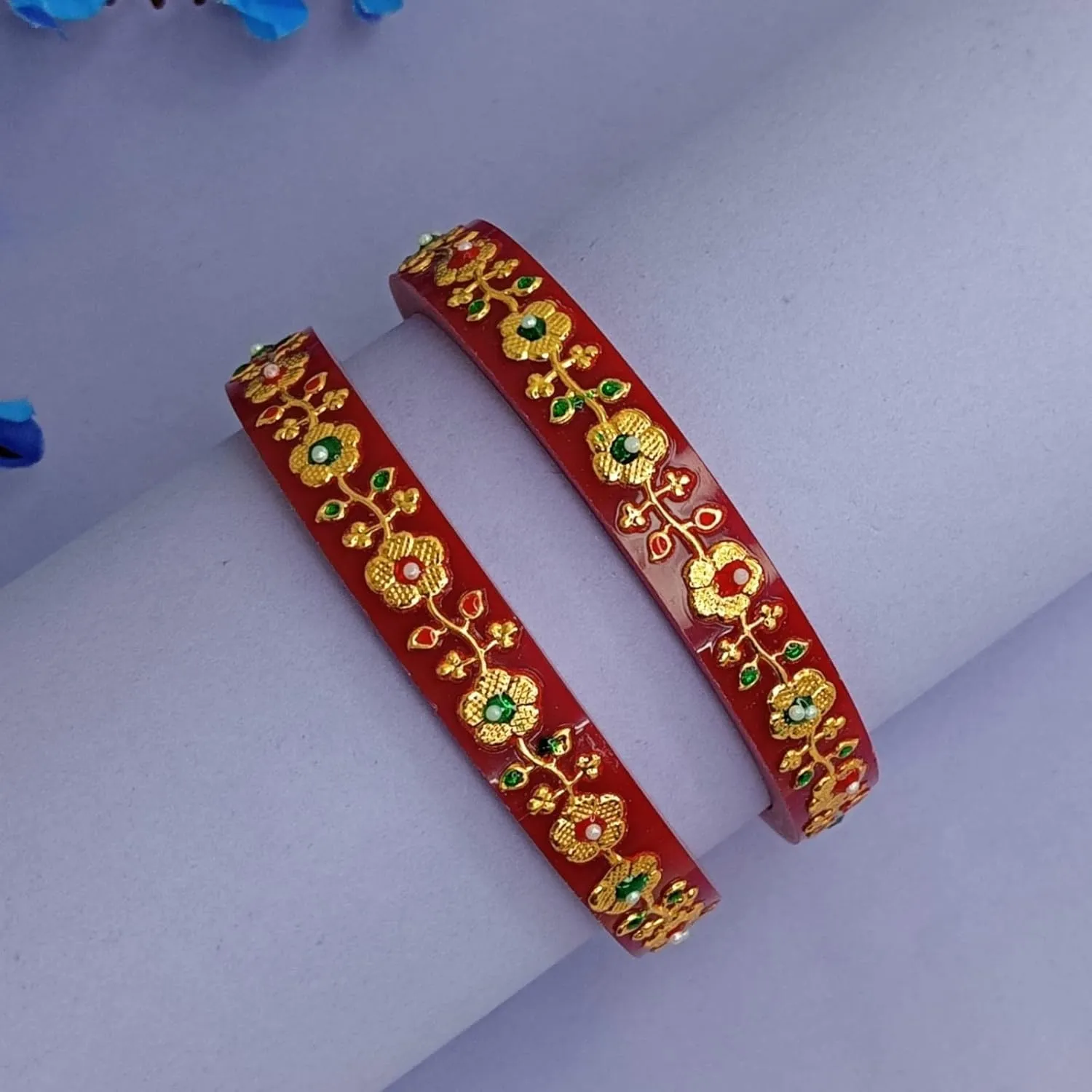 Efulgenz Indian Bangles for Women Fashion Jewelry Indian Bollywood Crystal Rhinestone Floral Acrylic Bracelet Bangle Set