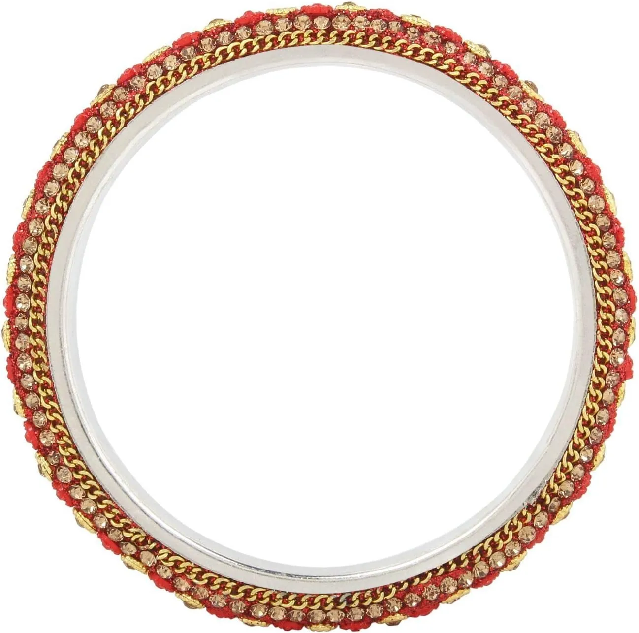 Efulgenz Indian Bangles for Women Indian Bangle Set Bollywood Style Rhinestone Crystal Bridal Bracelet Jewelry Set for Women Valentines Gift