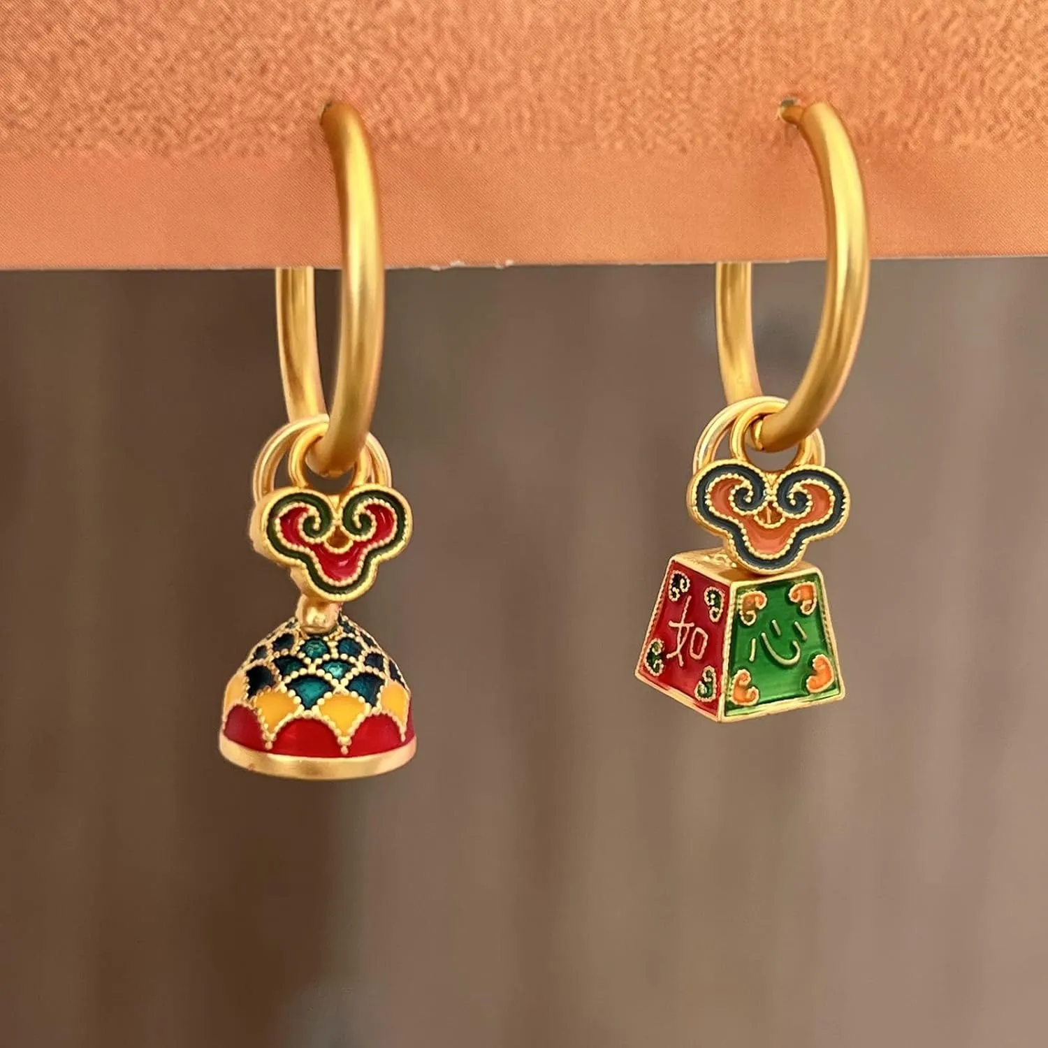 Fashionable Dripping Oil Ear Cuff New Chinese-Styles Ear Buckles Comfortable Earwear Stylish Alloy Accessories
