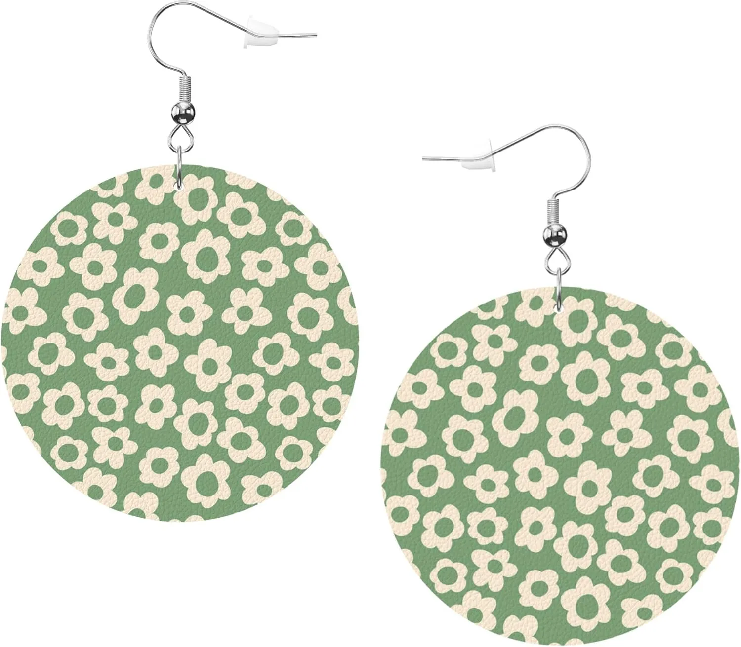 Faux Leather Earrings Idea Lightweight Teardrop Star Round Dangle Earrings Suitable for Women Accessories Jewelry
