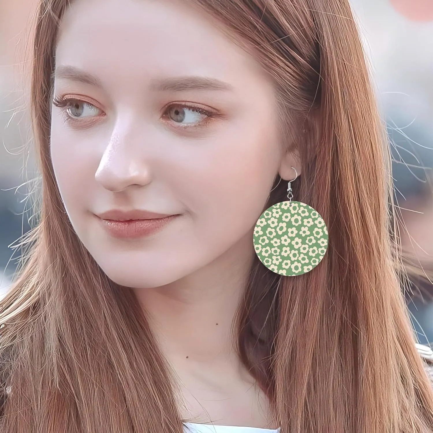 Faux Leather Earrings Idea Lightweight Teardrop Star Round Dangle Earrings Suitable for Women Accessories Jewelry