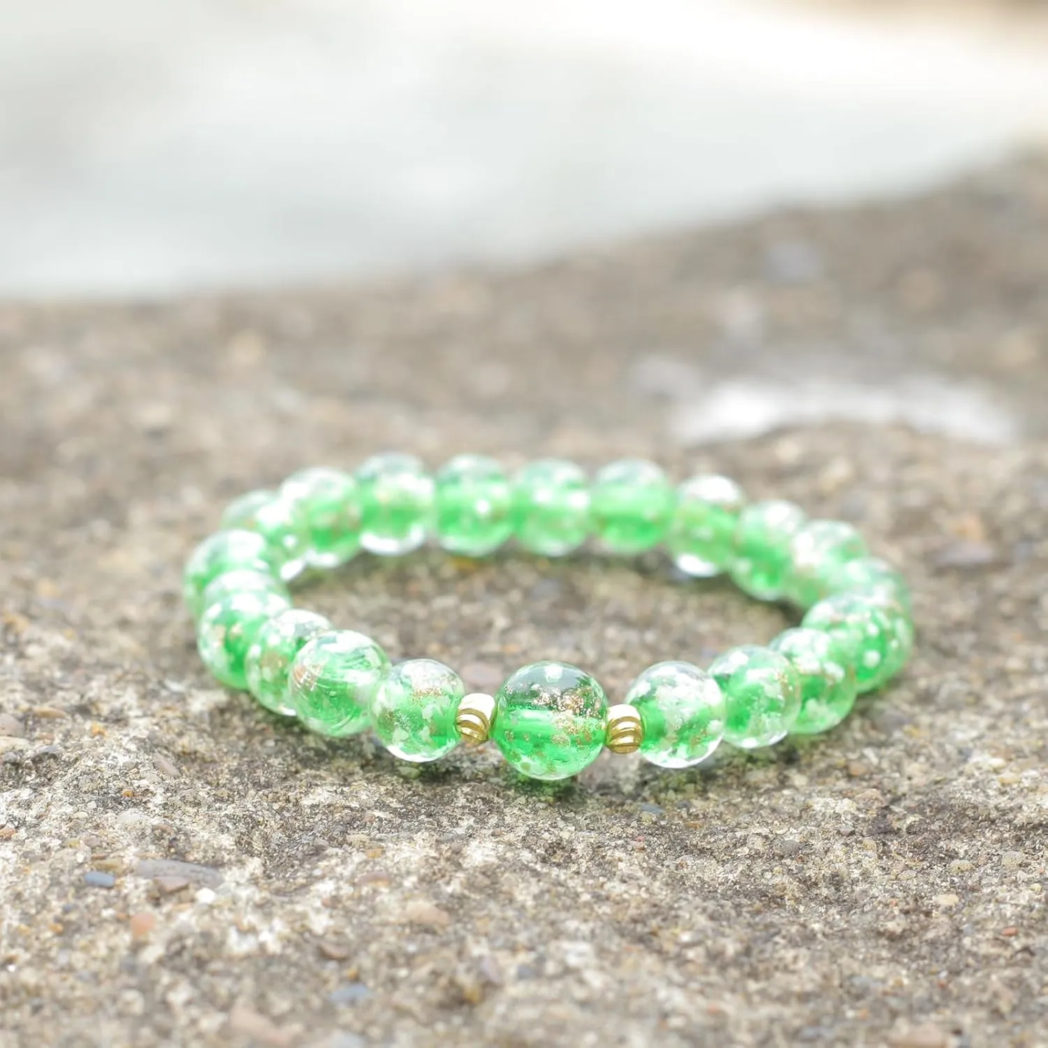 Firefly Beads Bracelet Firefly Glass Bracelet Luminous Bead Bracelet for Women Glass Mermaid Bracelet Bangles Anti Anxeity Healing Energy