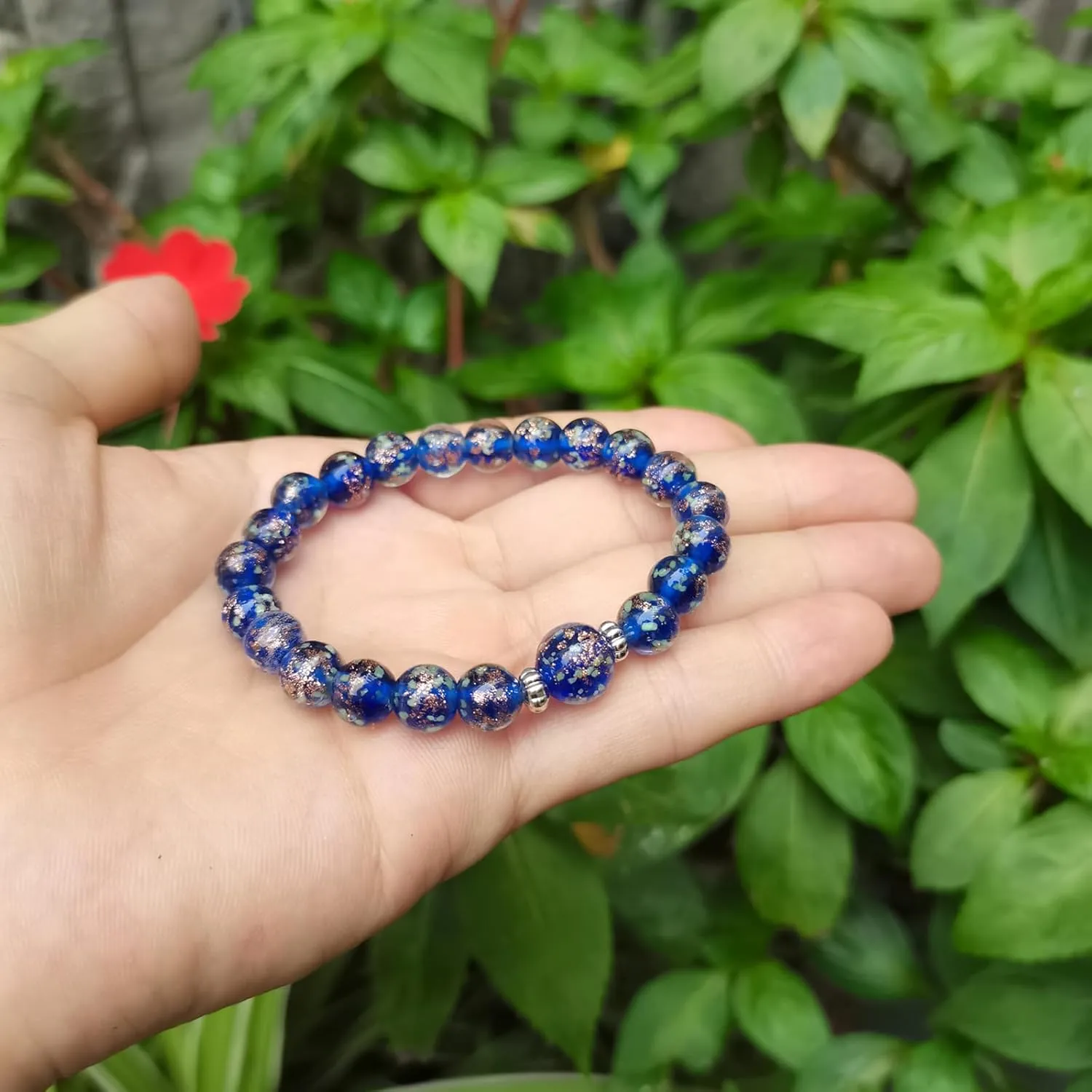 Firefly Beads Bracelet Firefly Glass Bracelet Luminous Bead Bracelet for Women Glass Mermaid Bracelet Bangles Anti Anxeity Healing Energy