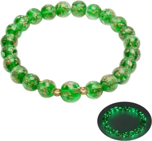 Firefly Beads Bracelet Firefly Glass Bracelet Luminous Bead Bracelet for Women Glass Mermaid Bracelet Bangles Anti Anxeity Healing Energy