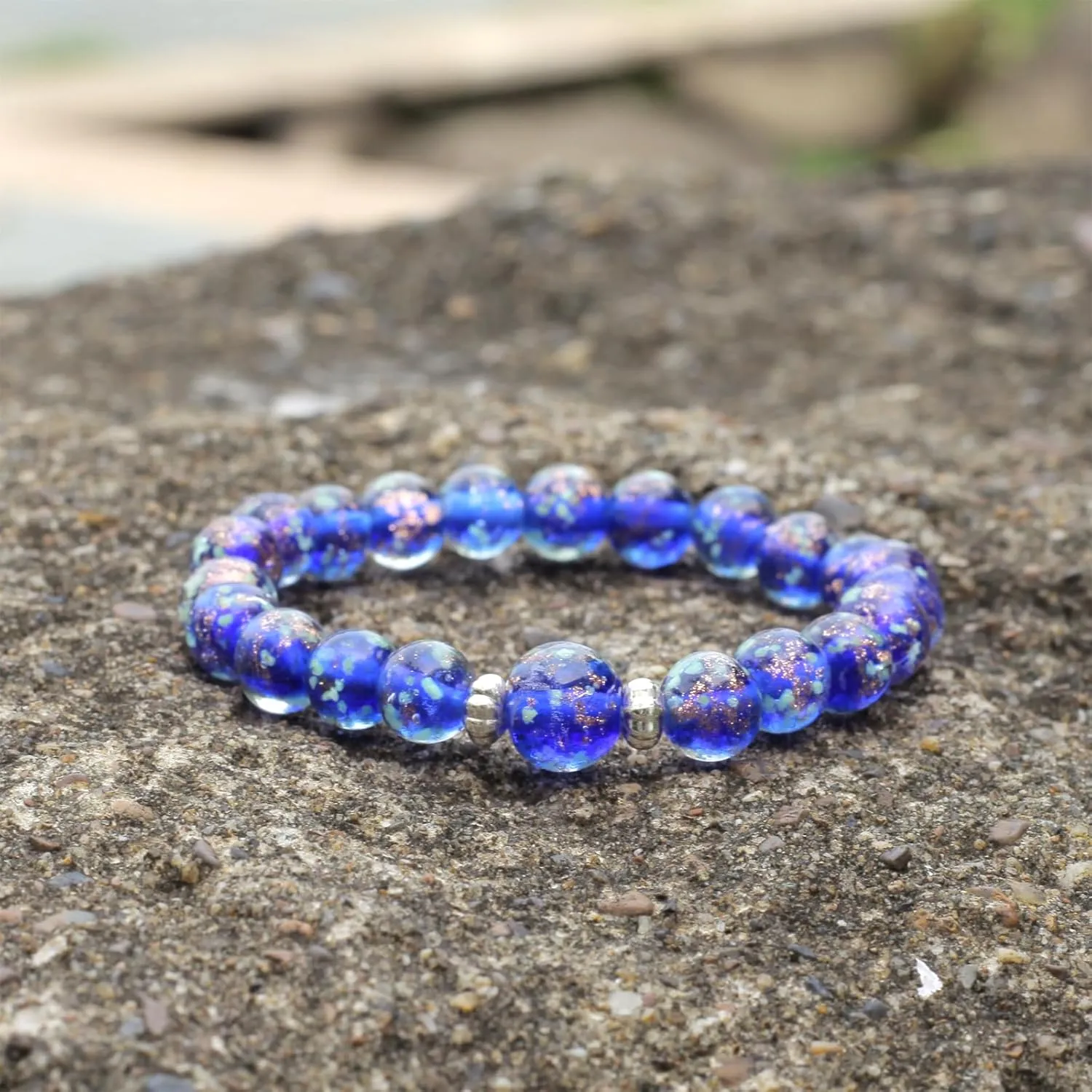 Firefly Beads Bracelet Firefly Glass Bracelet Luminous Bead Bracelet for Women Glass Mermaid Bracelet Bangles Anti Anxeity Healing Energy