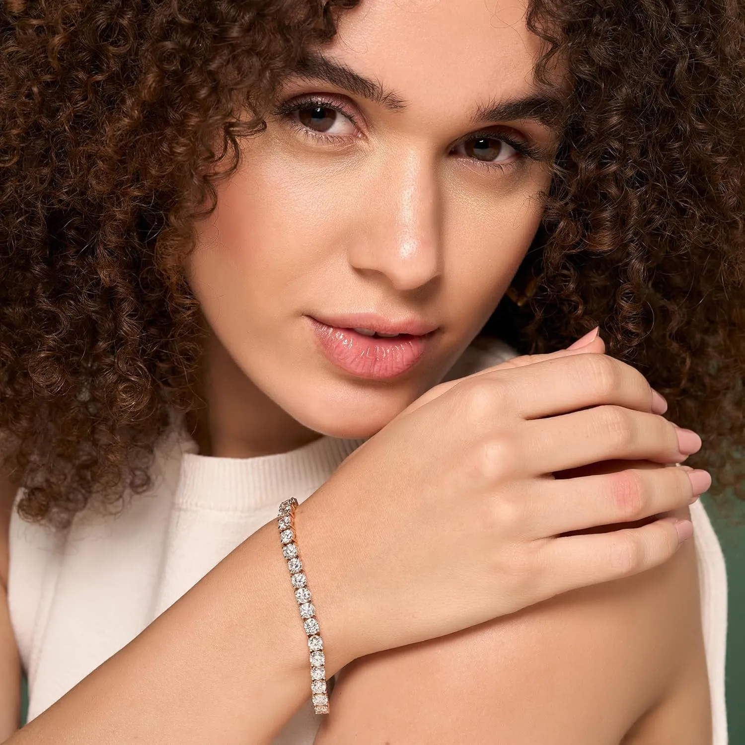 FRIENDLY DIAMONDS IGI/EGL Certified Lab Grown Diamond Tennis Bracelet | 1 Carat - 10 carat In 14K White, Yellow & Rose Gold 7 Inches Diamond Bracelets For Women | G-H SI1 Quality Bracelets
