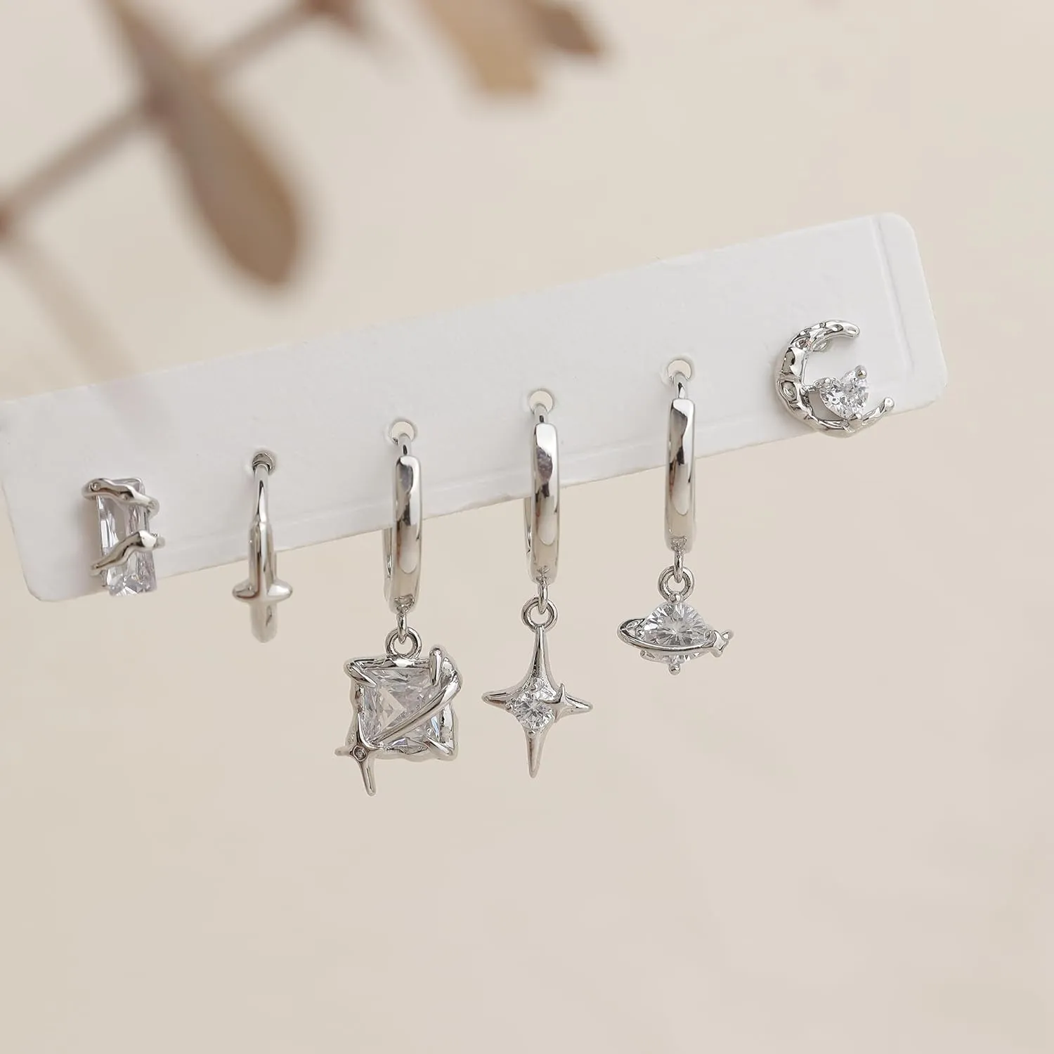 Frigatine 3 Pairs Small Hoop Earrings Set Stacks for Women, Cute Tiny Stackable Huggie Jewelry Gifts