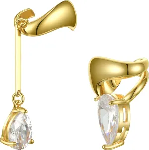 Geometric Twisted Line Ear Cuff Silver Gold Plated Cross Ear cuffs with Stone Clip on Earrings Women Men