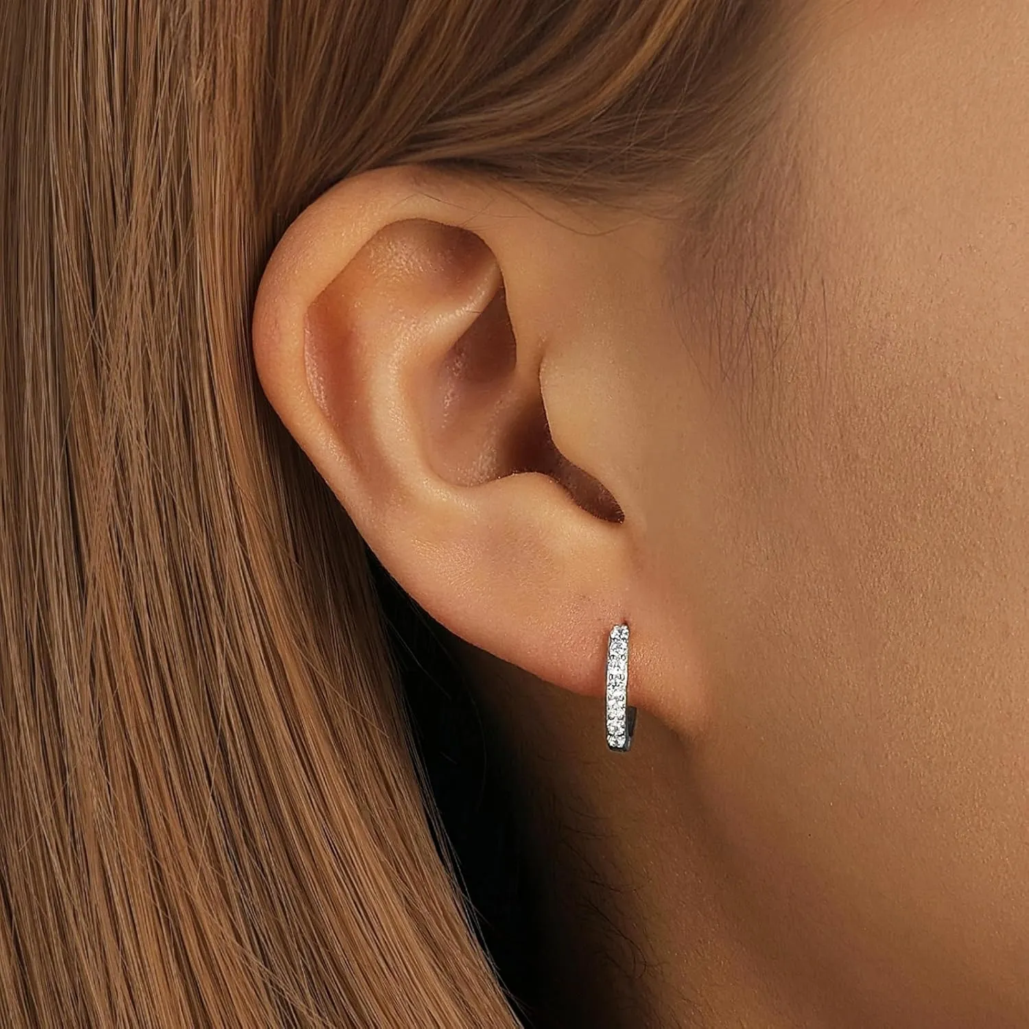 GEORGE  SMITH Earrings for Women Dainty silver Earrings|925 Sterling silver Cartilage Earring Hypoallergenic|Earring Set for Multiple Piercing Small Hoop Earrings Gift for Her