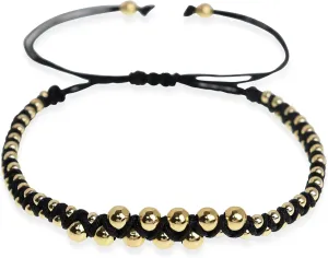 Gold Ball Beads String Bracelets for Women, Charm Handmade Adjustable Boho Braided Rope Friendship Bracelet Summer Beach Jewelry Gift