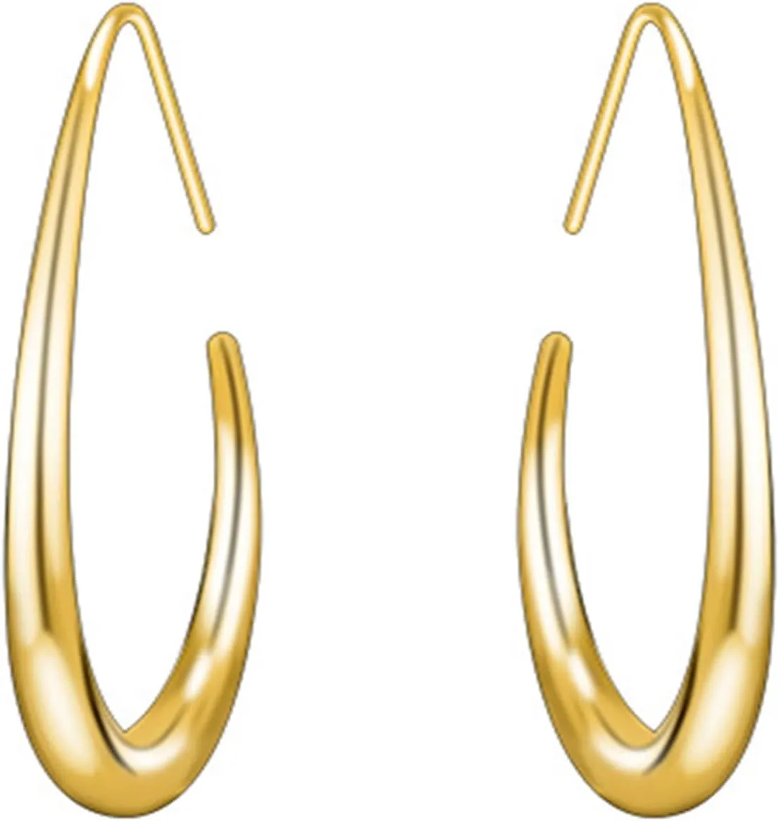 Gold Dangle Drop Statement Earrings for Women 925 Sterling Silver Post Rhinestone Hoop Earring Colorful Crystal Bohemian